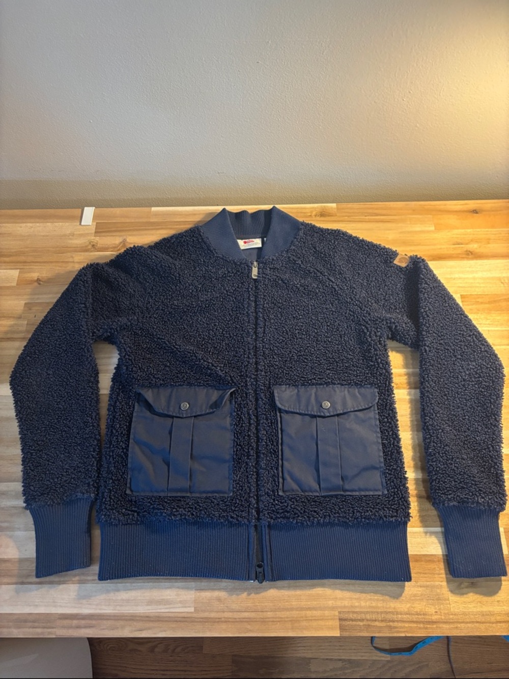 Fjallraven Navy Sherpa Fleece Zip Jacket